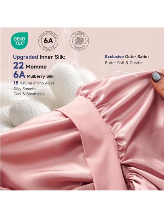 New Mulberry Silk Bonnet for Sleeping Women, Untangled Hair Care main image 6